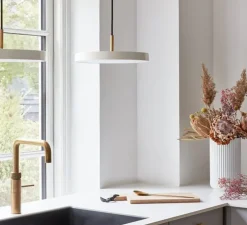 Suspension, Asteria Mini, perle blanc, LED, 3000K, 900lm, Ø31cm, H14cm - Umage