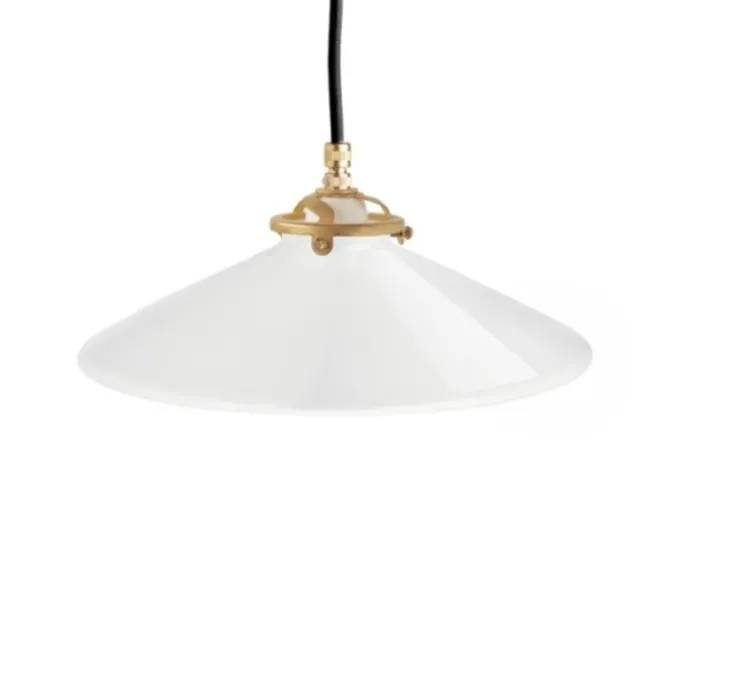 Suspension, astrid.002, blanc, laiton, noir, L25cm, H7,5cm - Zangra