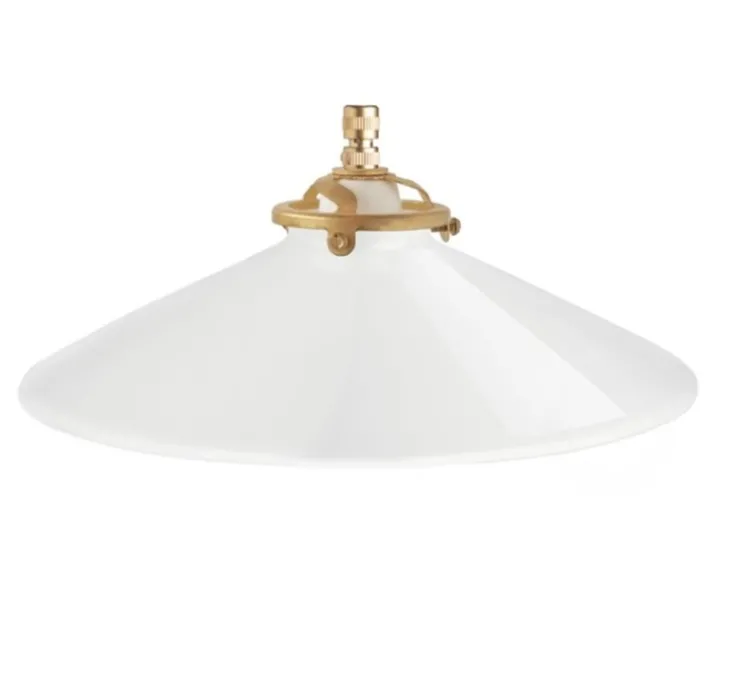 Suspension, astrid.002, blanc, laiton, noir, L25cm, H7,5cm - Zangra