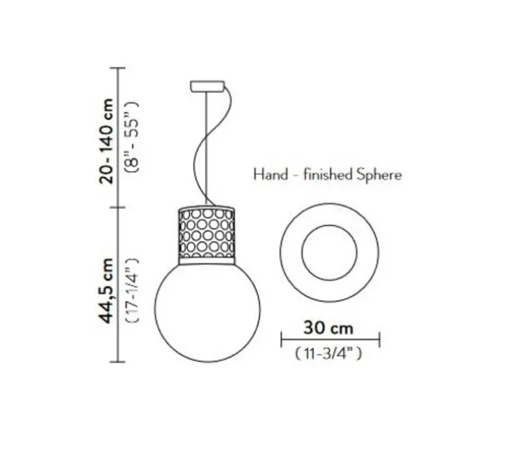 Suspension, Atmosfera M, or, Ø30cm, H44,5cm - Slamp
