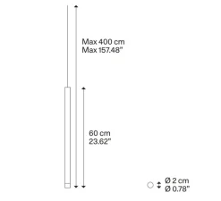 Suspension, A-Tube Nano cluster 5 pièces avec rosace, noir mat, LED, 2700K, 450 lm, Ø10cm, H60cm - Lodes