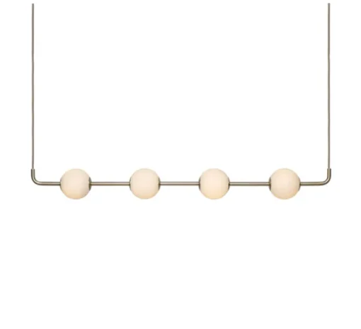 Suspension, Audrey linear, laiton, LED, 2700K, 2230 lm, Ø12cm, H117,5cm - Umage