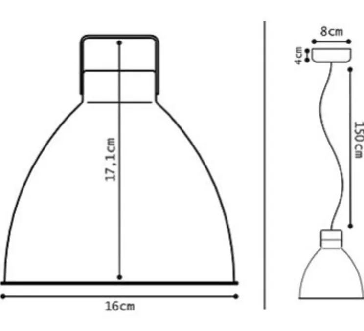 Suspension, Augustin 160, blanc, gris, Ø16cm, H17,1cm - Jieldé
