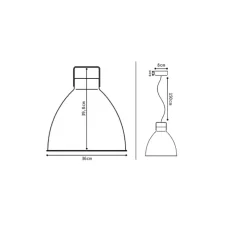 Suspension, Augustin 360, bourgogne, mat, Ø36cm, H39,8cm - Jieldé