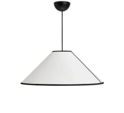 Suspension, Ava Cone 600, blanc et noir, Ø60cm, H23,5cm - HAY