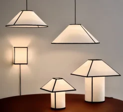 Suspension, Ava Cone 500, blanc et noir, Ø50cm, H18,5cm - HAY