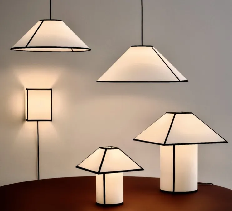 Suspension, Ava Cone 500, blanc et noir, Ø50cm, H18,5cm - HAY