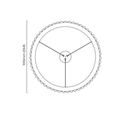 Suspension, Avalon Large, laiton satiné, LED, 2700K, Ø101cm, H7cm - CTO lighting