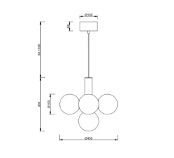 Suspension, Avenue 43, noir mat, Ø43cm, H40cm - Cobankeryd