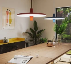 Suspension, Avro, orange, LED, dim, 2700K, 5000 lm, Ø60cm, H25cm - Martinelli Luce