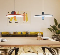 Suspension, Avro, orange, LED, dim, 2700K, 5000 lm, Ø60cm, H25cm - Martinelli Luce