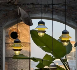 Suspension, baladeuse d'extérieur, Santorini, IP65, moutarde, H25,8cm - Marset