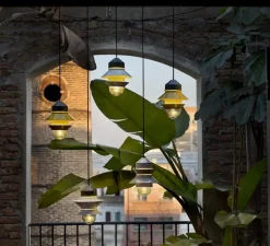 Suspension, baladeuse d'extérieur, Santorini, IP65, moutarde, H25,8cm - Marset