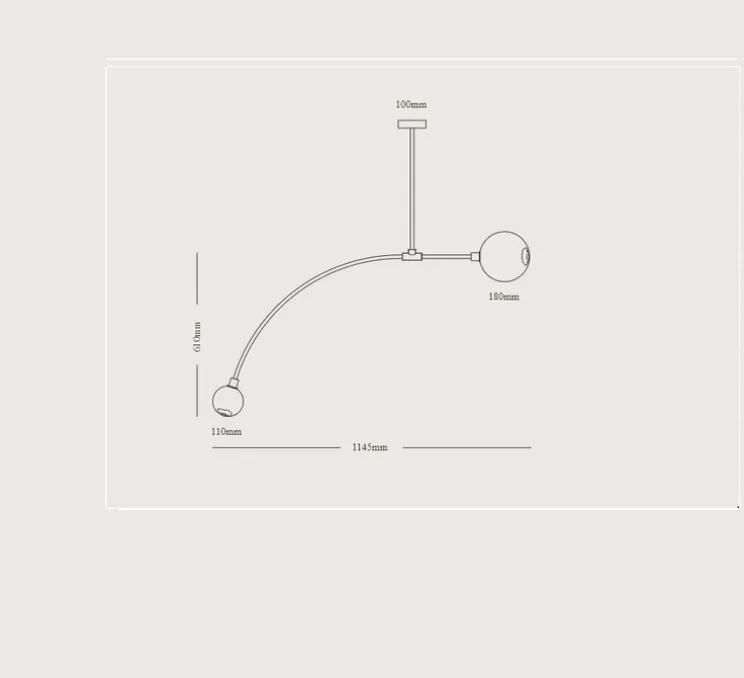 Suspension, Balance 1.0, Blanc, laiton, câble noir, L114,5cm, H152cm - SkLO Studio