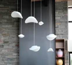 Suspension, Balance SP M, blanc brillant, LED, L46cm, H17cm - Vistosi