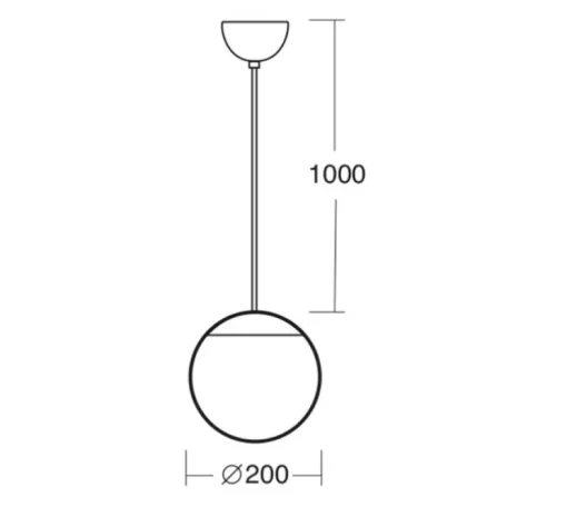 Suspension, Ball, IP40, blanc, Ø20cm, H20cm - Zangra