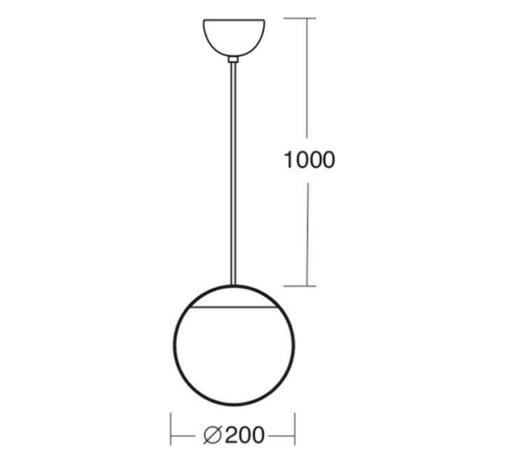Suspension, Ball, IP40, blanc, Ø20cm, H20cm - Zangra