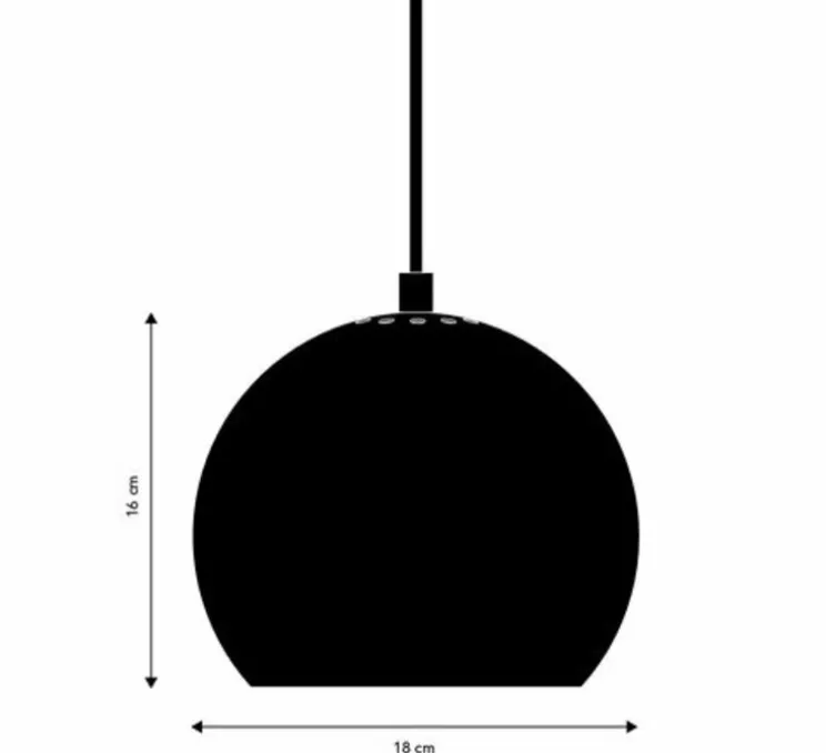 Suspension, Ball, laiton antique mat, Ø18cm, H15cm - Frandsen
