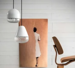 Suspension, Balloton 7213/1 Pill, blanc et transparent, Ø24cm, H30cm - MM Lampadari