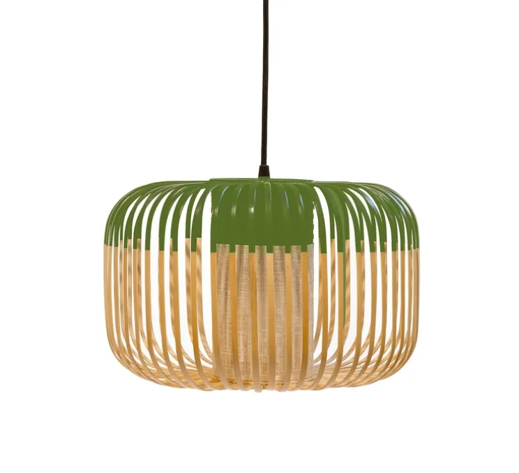 Suspension, Bamboo light outdoor S, vert, Ø35cm, H23cm - Forestier