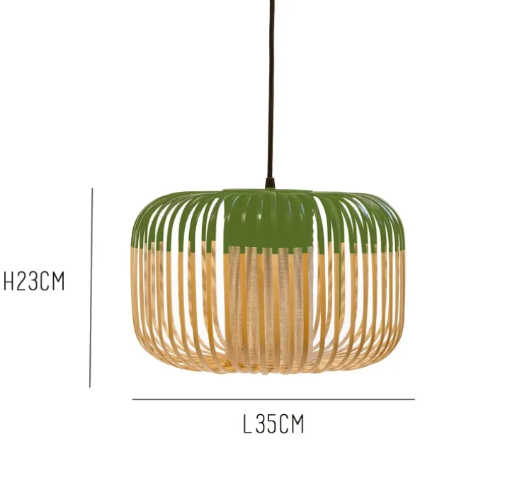 Suspension, Bamboo light outdoor S, vert, Ø35cm, H23cm - Forestier