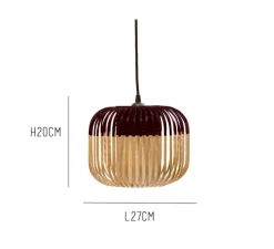 Suspension, Bamboo Light XS, noir, Ø27cm, H20cm - Forestier
