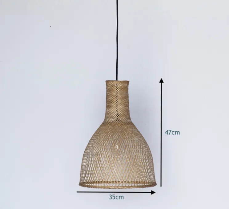 Suspension, Bamboo M3, naturel, Ø35cm, H47cm - Ay Illuminate