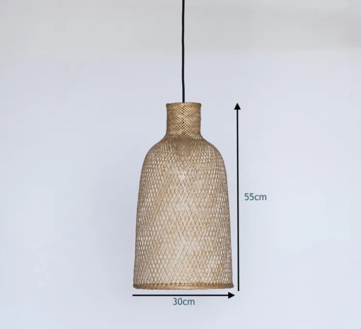 Suspension, Bamboo M2, naturel, Ø30cm, H55cm - Ay Illuminate