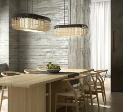 Suspension, Bamboo oval L, noir, L78cm, H24cm - Forestier