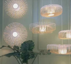 Suspension, Bamboo Up XXL, blanc, Ø80cm, H26cm - Forestier