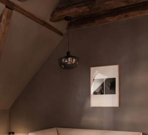 Suspension, Bank, verre fumé, noir, Ø35cm, H30cm - Audo Copenhagen