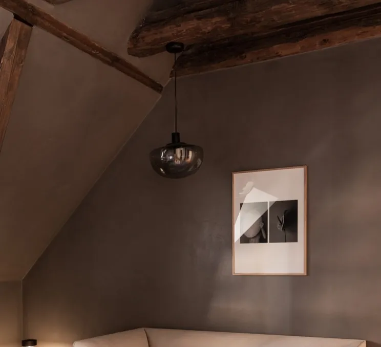 Suspension, Bank, verre fumé, noir, Ø35cm, H30cm - Audo Copenhagen