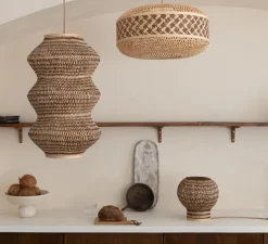 Suspension, Barbados XL, naturel et marron, Ø40cm, H69cm - Good&Mojo