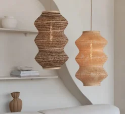 Suspension, Barbados XL, naturel et marron, Ø40cm, H69cm - Good&Mojo