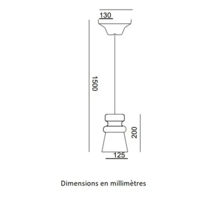 Suspension, Battersea, kaki, IP44, Ø12,5cm, H20cm - Toscot