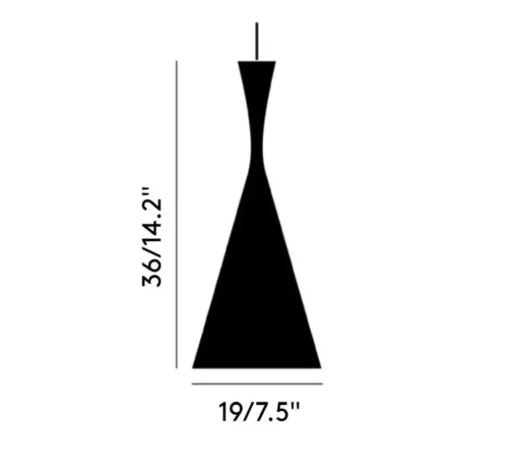 Suspension, Beat Tall, blanc, laiton, LED, dim, 3000k, 800 lm, Ø19cm, H36cm - Tom Dixon