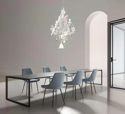 Suspension, Beautiful Mess, blanc mat, Ø70cm, H180cm - Karman