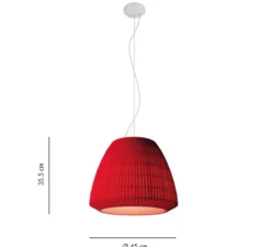 Suspension, Bell 45, rouge, Ø45cm, H35,5cm - Axolight