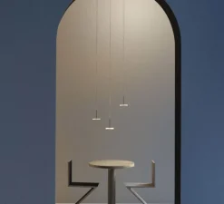 Suspension, Bella direct sans rosace, bronze, IP40, LED, 2700K, 467lm, Ø10,1cm, H14cm - PANZERI