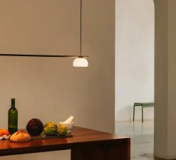 Suspension, Belle 09 semi, Noir graphite, LED, 2700K, 975 lm, H300cm, L150,2cm - Nexia