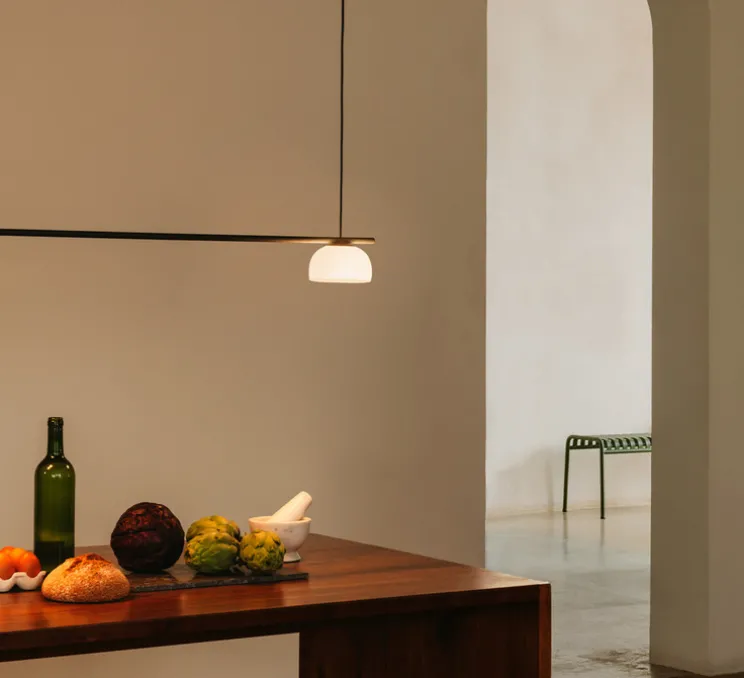 Suspension, Belle 09 semi, Noir graphite, LED, 2700K, 975 lm, H300cm, L150,2cm - Nexia