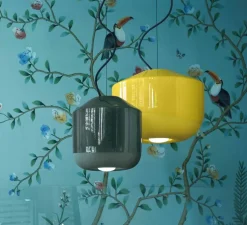 Suspension, Bellota 35, jaune citron, Ø35cm, H28cm - Ferroluce