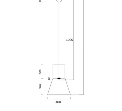 Suspension, bigandy, blanc & noir, H60cm - Fraumaier