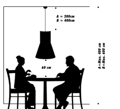 Suspension, bigandy, blanc & noir, H60cm - Fraumaier