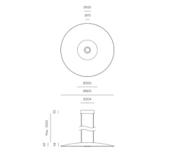 Suspension, Bigcoss, noir, LED, dim, 2700K, 2500 lm, Ø80cm, H6cm - Aromas del Campo