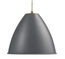 Suspension, BL9 L, gris, laiton, Ø40cm, H33cm - Gubi
