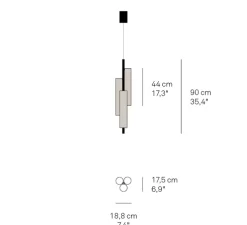 Suspension, BLACK NOTE TR, cerise naturelle, métal finition noire, LED, 3000K, 2884lm, Ø90cm, H45cm - LZF
