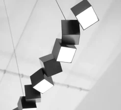 Suspension, Blockchain 11, noir, 3000K, L120cm, H13,4cm - Oblure