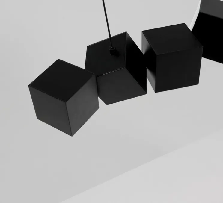 Suspension, Blockchain 11, noir, 3000K, L120cm, H13,4cm - Oblure