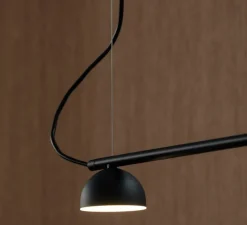 Suspension, Blush Rail 3, noir mat, LED, dim, 3000k, 3300lm, L90cm, H7,5cm - Northern